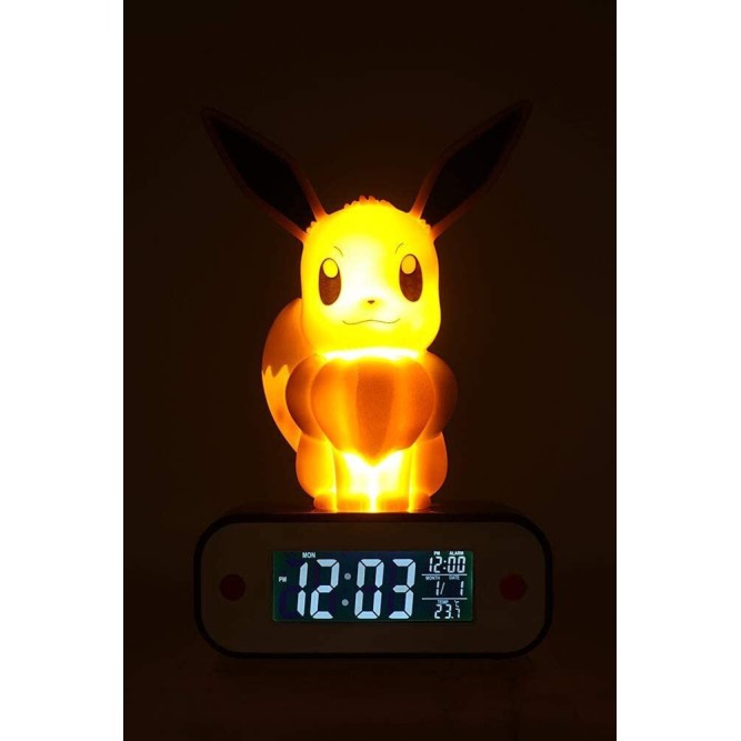 Pokémon Alarm Clock with Light Evoli Eevee 18cm