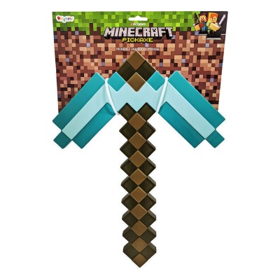 Minecraft Plastic Replica Diamond Pickaxe 40cm