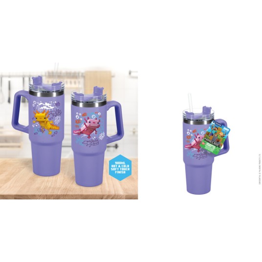 Minecraft Officially licensed Multiway Travel Cup Purple 900ml