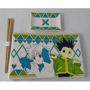 Hunter x Hunter Ceramic Sushi Set with Chopsticks Gon & Killua
