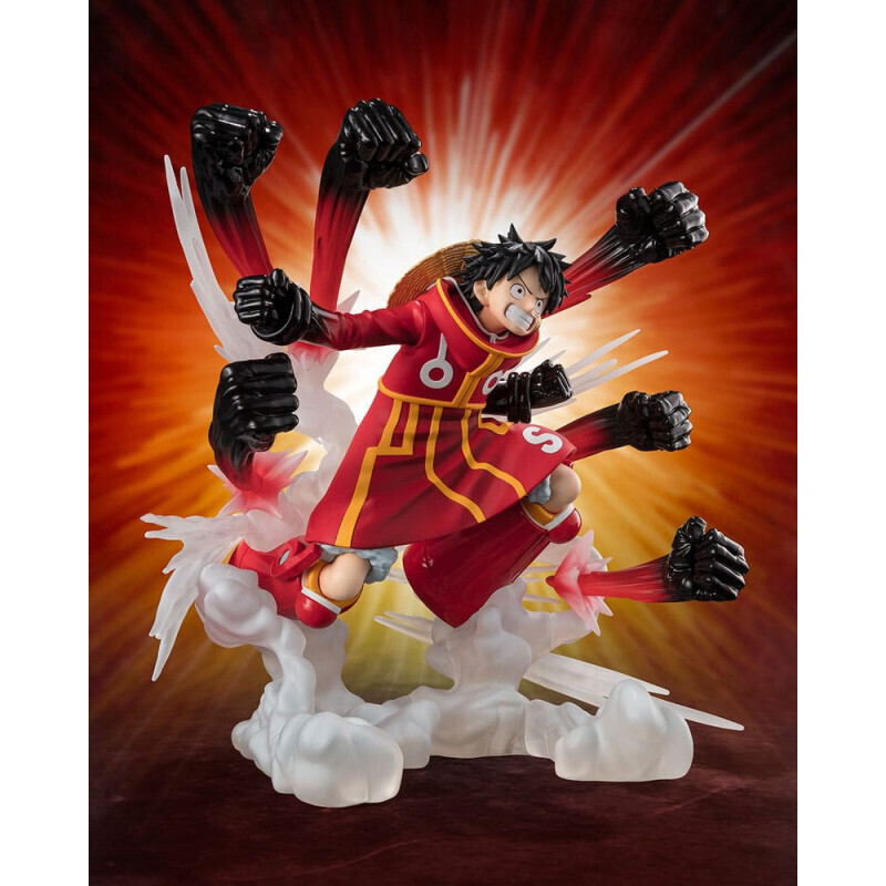 One Piece Figuarts ZERO Extra Battle PVC Statue Monkey D. Luffy -Gum Gum Hawk Gatling- 19cm BTN67504