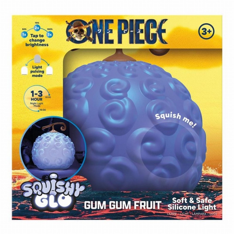 One Piece Officially licensed Squishy Glo Silicon Light Gum Gum Fruit 15cm