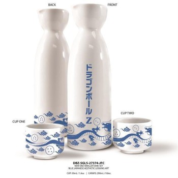 Dragon Ball Z Officially licensed Ceramic Sake Set Blue Shenron