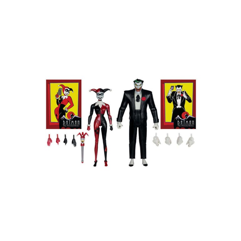Batman: The Animated Series DC Direct Action Figures Harley Quinn & The Joker (Mad Love) (Gold Label) 18cm