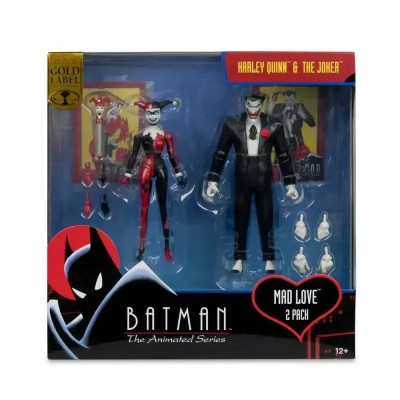 Batman: The Animated Series DC Direct Action Figures Harley Quinn & The Joker (Mad Love) (Gold Label) 18cm