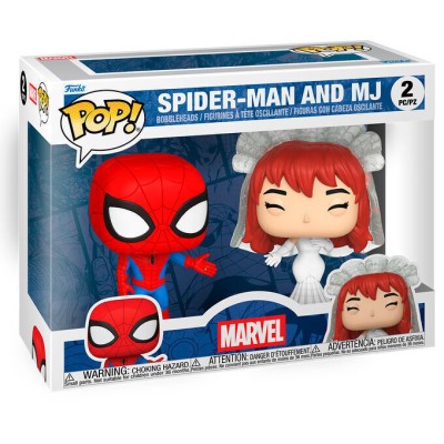Marvel POP! Vinyl Figures 2-Pack Superhero Couples- SM & MJ 9cm