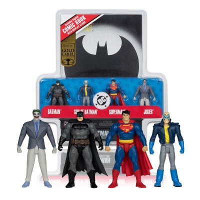 DC Direct Page Punchers Action Figure 4-Pack Batman & Son of Batman & Superman & Joker 7cm