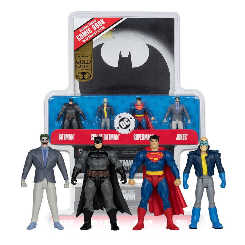 DC Direct Page Punchers Action Figure 4-Pack Batman & Son of Batman & Superman & Joker 7cm