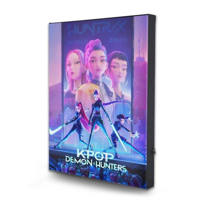KPop Demon Hunters Canvas Print with light 42 x 32 x 2cm