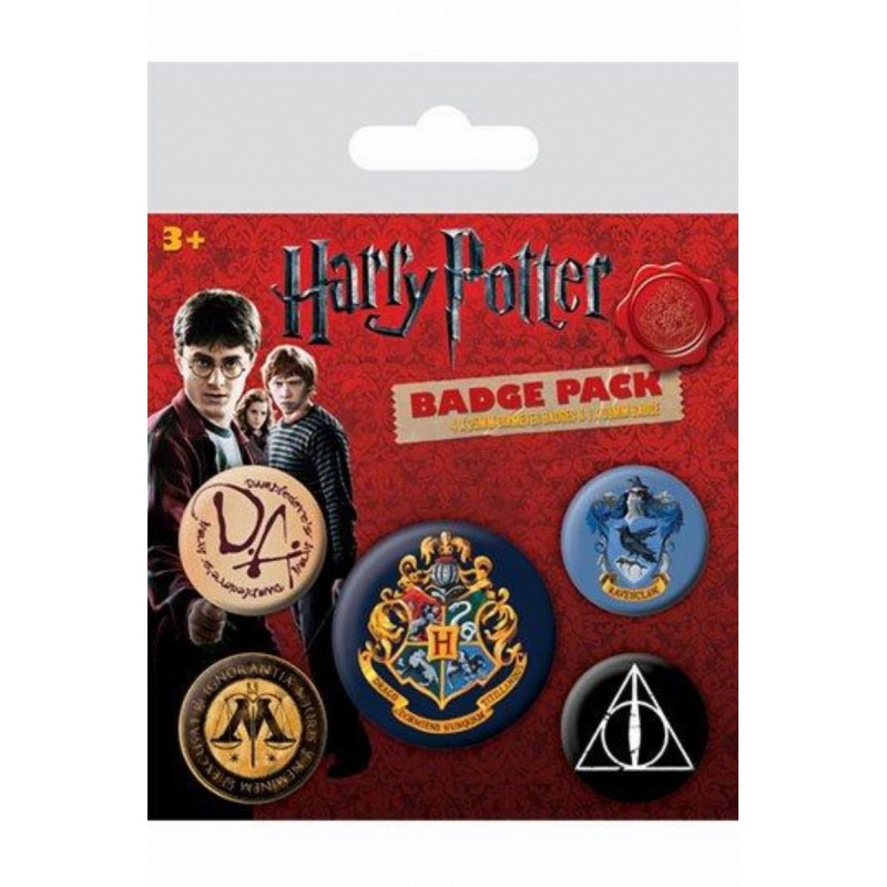 Harry Potter Pin-Back Buttons 5-Pack Hogwarts