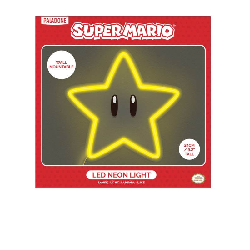 Super Mario Officially licensed LED Wall Lamp Light Super Star Neon