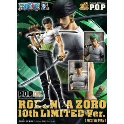 One Piece Excellent Model P.O.P PVC Statue NEO-DX Roronoa Zoro 10th Limited Ver. 23cm