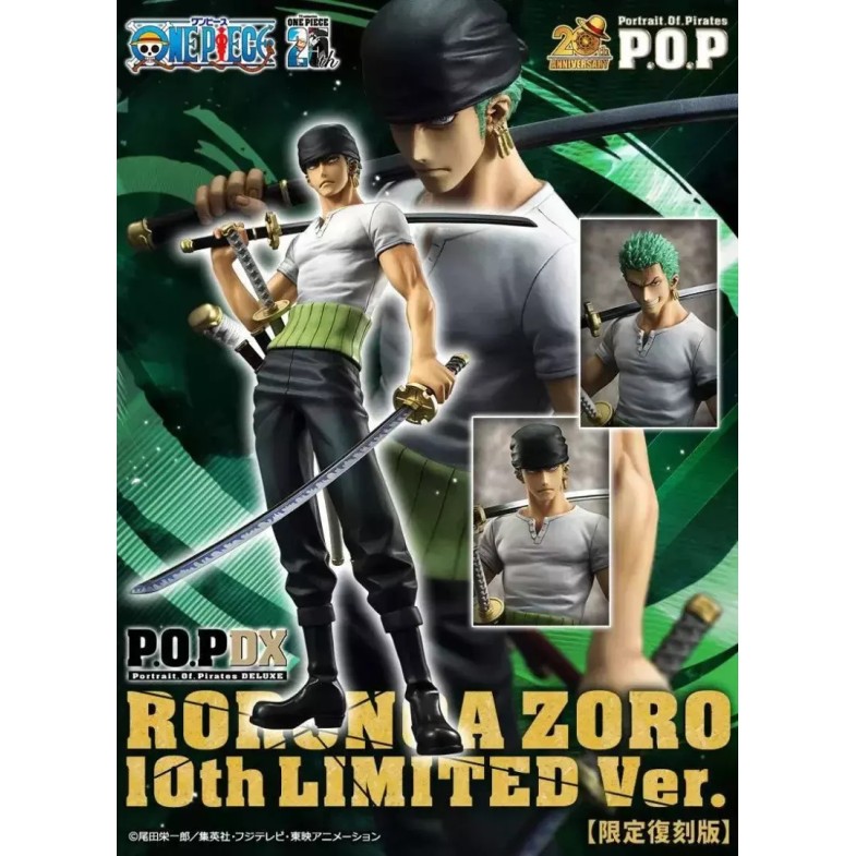 One Piece Excellent Model P.O.P PVC Statue NEO-DX Roronoa Zoro 10th Limited Ver. 23cm