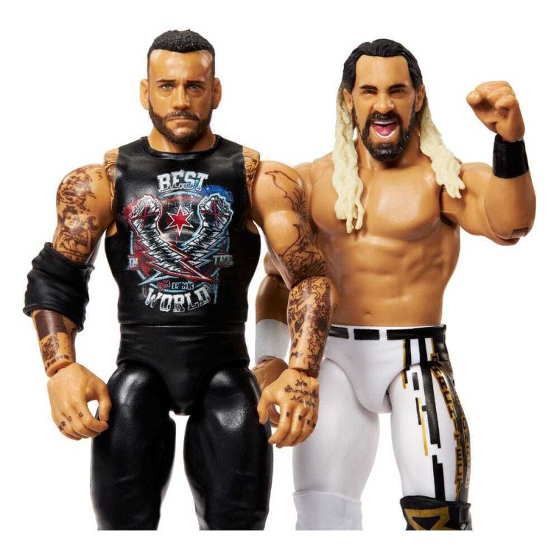 WWE Main Event Showdown Action Figures CM Punk vs Seth "Freakin" Rollins 2-Pack 15cm
