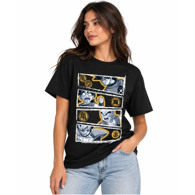 Dragon Ball Z Officially licensed T-Shirt Vegeta Saga Black 100% cotton L
