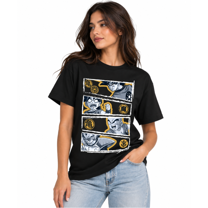 Dragon Ball Z Officially licensed T-Shirt Vegeta Saga Black 100% cotton L