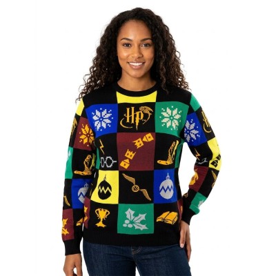 Harry Potter Christmas Sweater Deluxe Patchwork Knitted L 100% cotton