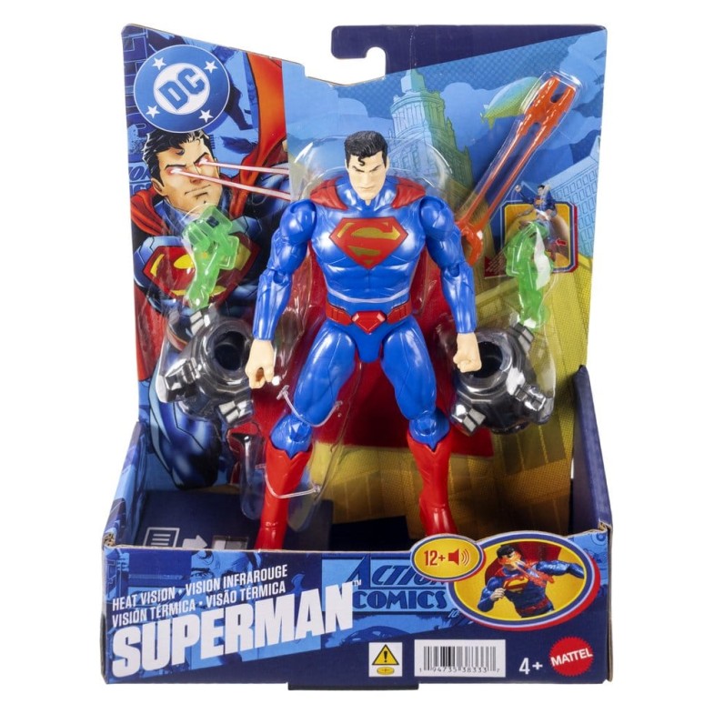 DC Premier Action Figure with Sound & Light Heat Vision Superman 16cm