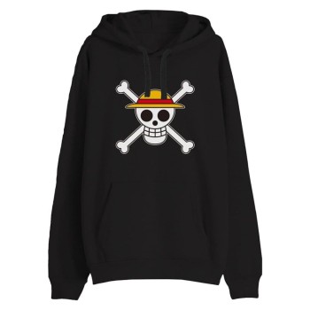 One Piece Officially licensed Sweater 100% cotton Skull Black L