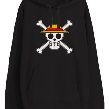 One Piece Officially licensed Sweater 100% cotton Skull Black L