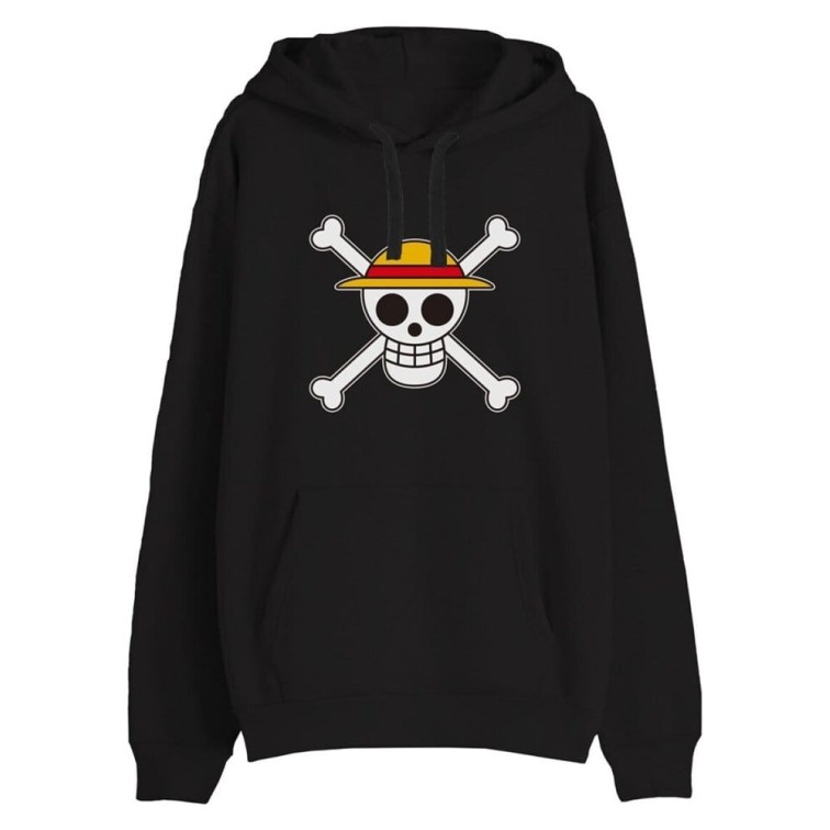 One Piece Officially licensed Sweater 100% cotton Skull Black L