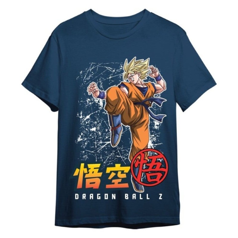 Dragon Ball Z Officially licensed T-Shirt Goku Super Saiyan Denim 100% cotton L