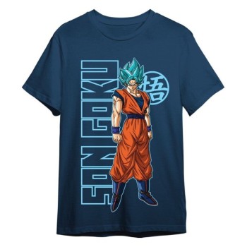Dragon Ball Z Officially licensed T-Shirt Goku Super Saiyan Blue Denim 100% cotton L