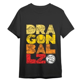 Dragon Ball Z Officially licensed T-Shirt Letters Black 100% cotton L