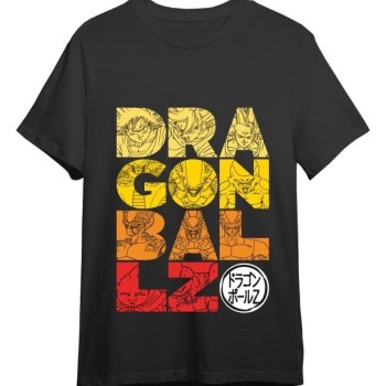 Dragon Ball Z Officially licensed T-Shirt Letters Black 100% cotton L