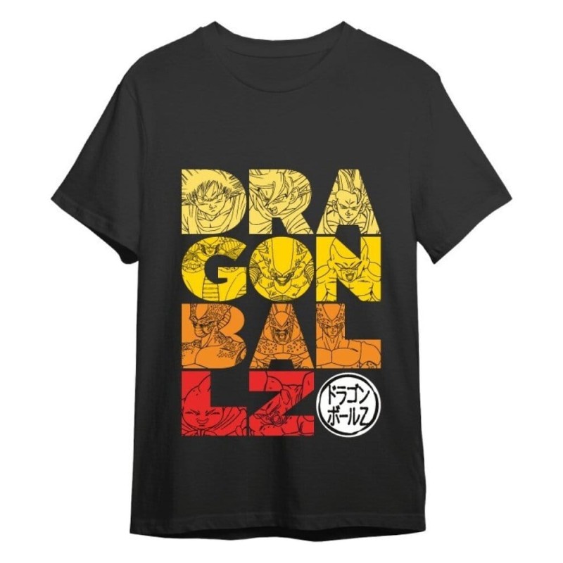 Dragon Ball Z Officially licensed T-Shirt Letters Black 100% cotton L
