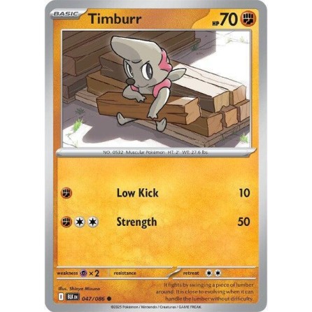 Pokemon Timburr-047/086 Single Card