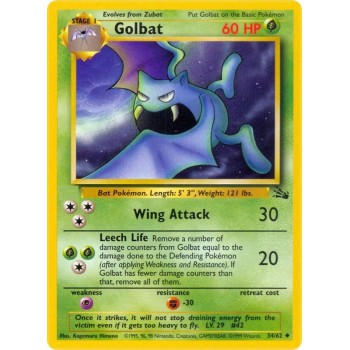 Pokemon Golbat-34/62 Single Card