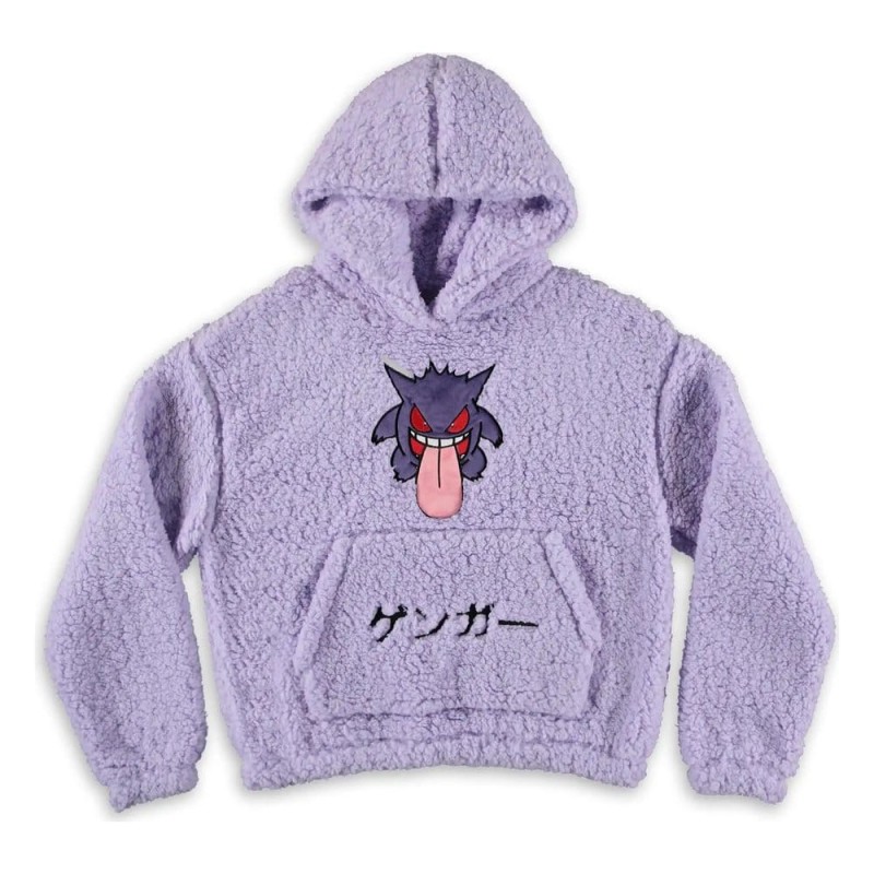 Pokémon High-quality Officially licensed Hooded Sweater Teddy Gengar 100% polyester L