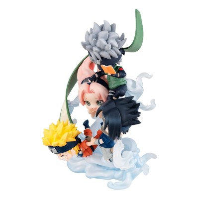 Naruto Shippuden FigUnity PVC Mini Statue Gather here, Team 7 13cm (with gift)