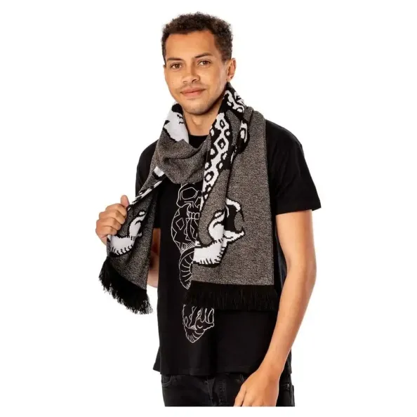 Harry Potter Scarf Dark Arts Spell Long Length Black