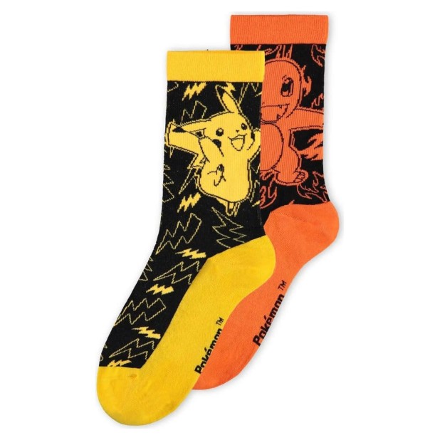 Pokémon High-quality Officially licensed Socks 2-Pack Crew 43-46