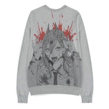 Chainsaw Man High quality Officially licensed Sweater Power Grey Melange L