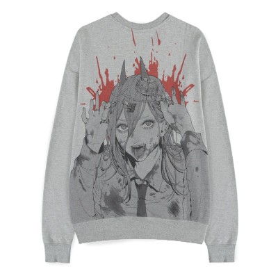 Chainsaw Man High quality Officially licensed Sweater Power Grey Melange L