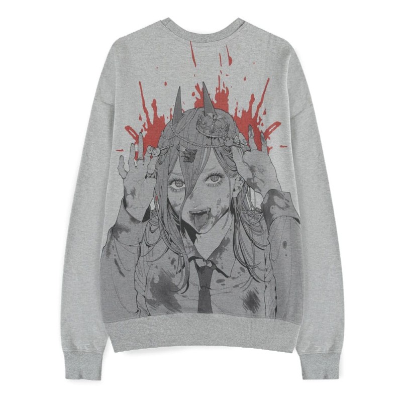 Chainsaw Man High quality Officially licensed Sweater Power Grey Melange L