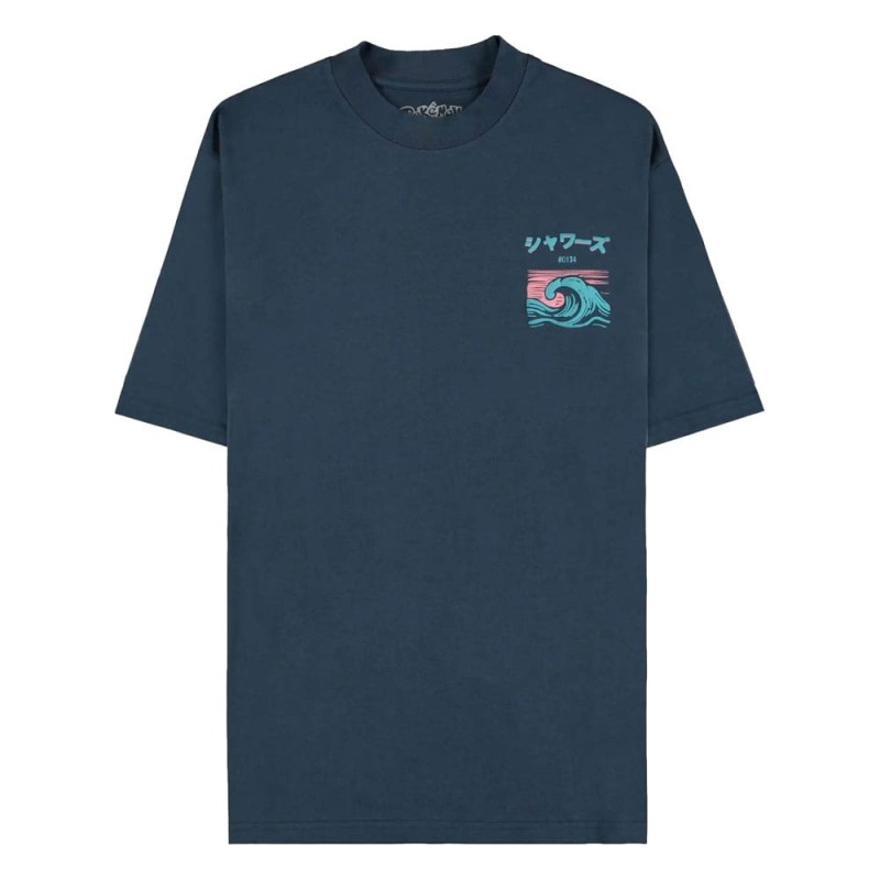 Pokémon High-quality Officially licensed T-Shirt Vaporeon Navy 100% cotton M