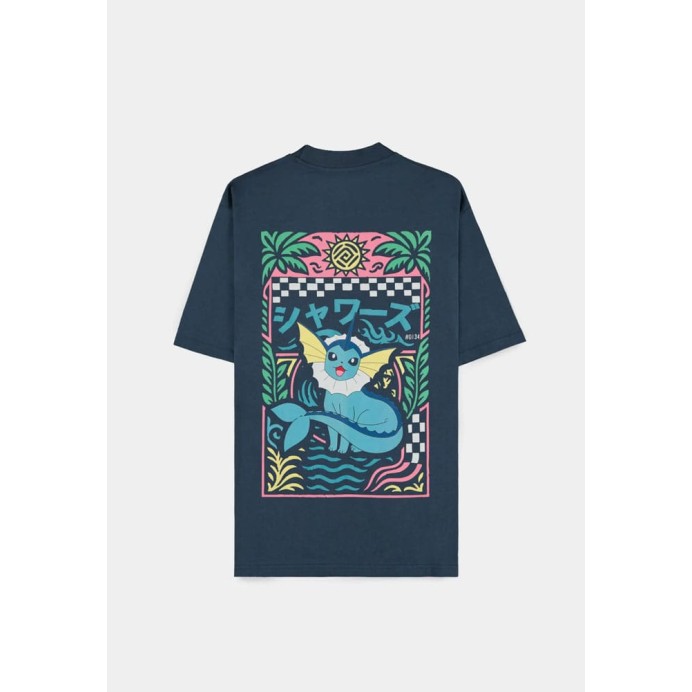 Pokémon High-quality Officially licensed T-Shirt Vaporeon Navy 100% cotton M
