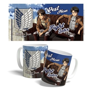 Attack on Titan Mug Rest Now, Fight Later 325ml