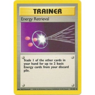 Pokemon Energy Retrieval-81/102 Single Card