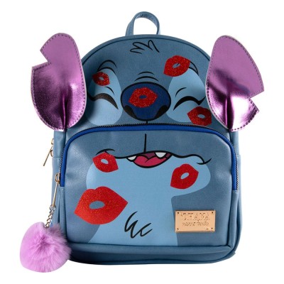 Lilo & Stitch Officially licensed Cerdá Backpack PU Leather Stitch Kisses Size: 27x21x16cm