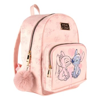 Lilo & Stitch Officially licensed Cerdá Backpack PU Leather Stitch & Angel Size: 27x21x16cm