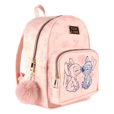 Lilo & Stitch Officially licensed Cerdá Backpack PU Leather Stitch & Angel Size: 27x21x16cm