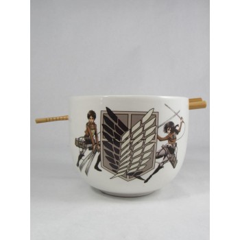 Attack on Titan Officially licensed Ramen Bowl with Chopsticks Survey Corps 414 ml