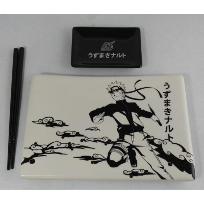 Naruto Shippuden Ceramic Sushi Set with Chopsticks Naruto