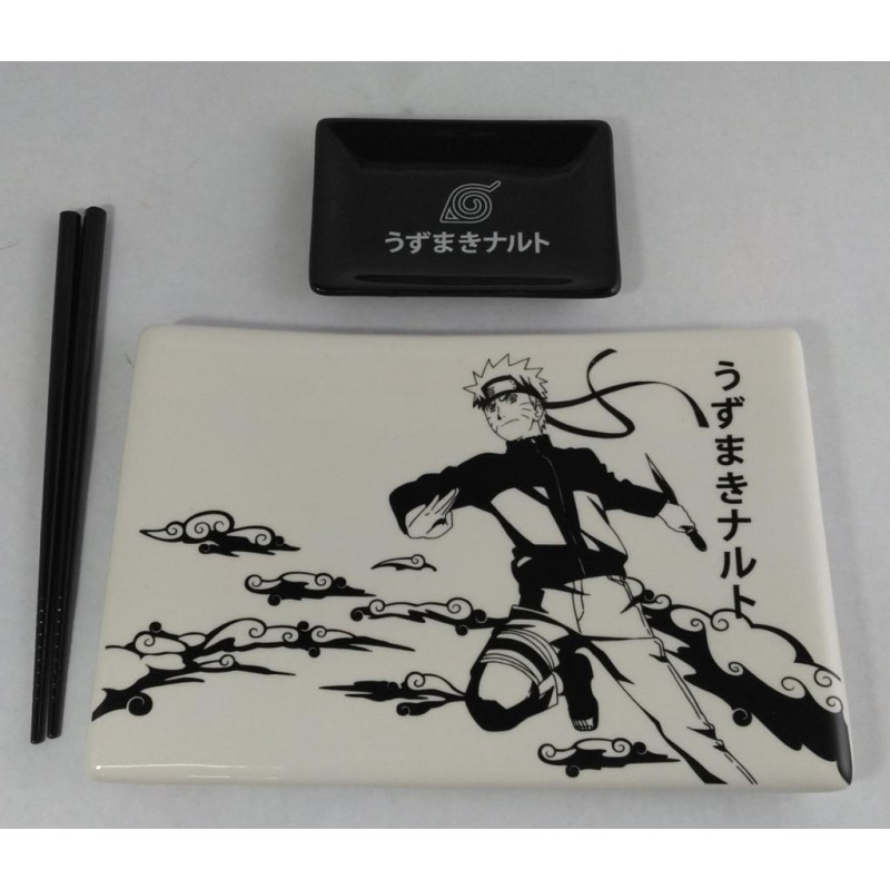 Naruto Shippuden Ceramic Sushi Set with Chopsticks Naruto