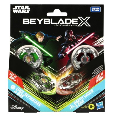 Beyblade X and Star Wars Collab Luke Skywalker 4-80B vs. Darth Vader 4-60B